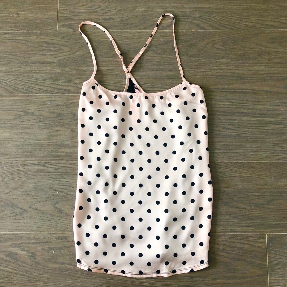 VICTORIA’S SECRET NWT Satin Pink & Black Cami